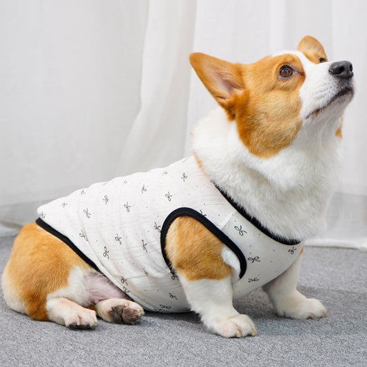 Dog Cotton Vest Pet Printed Sleeveless Shirt