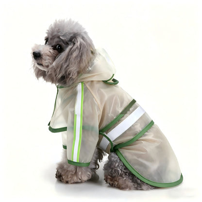 Dog PU Waterproof Raincoat Four-Leg Rain Suit