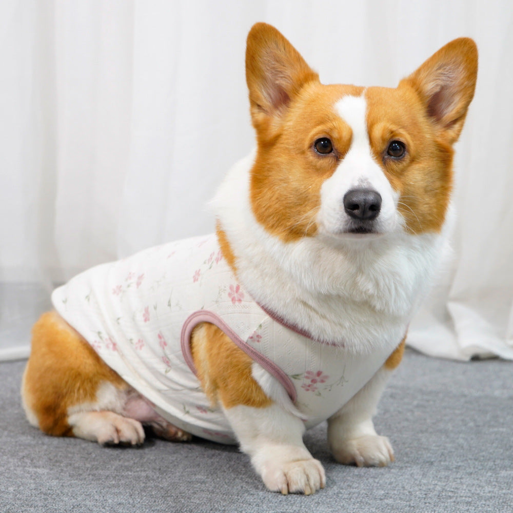 Dog Cotton Vest Pet Printed Sleeveless Shirt