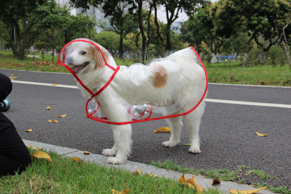 Dog PU Waterproof Raincoat Four-Leg Rain Suit
