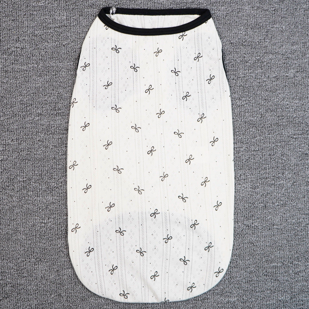 Dog Cotton Vest Pet Printed Sleeveless Shirt