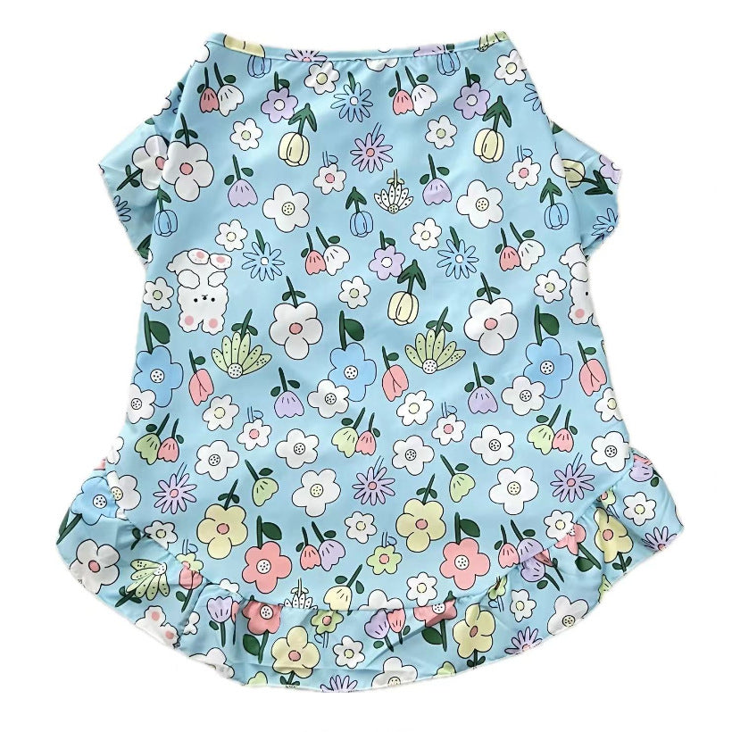 Dog Printed Vest Polyester Sleeveless Pet Shirt