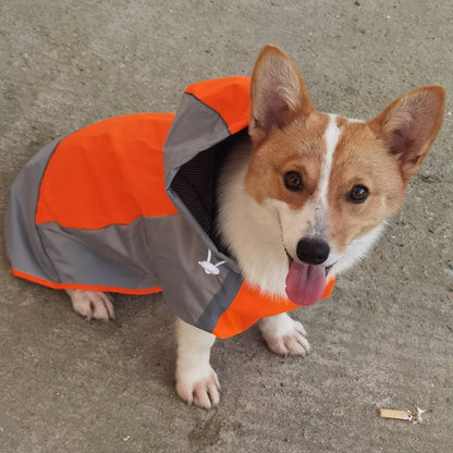 Dog Waterproof Raincoat Reflective Pet Rain Jacket